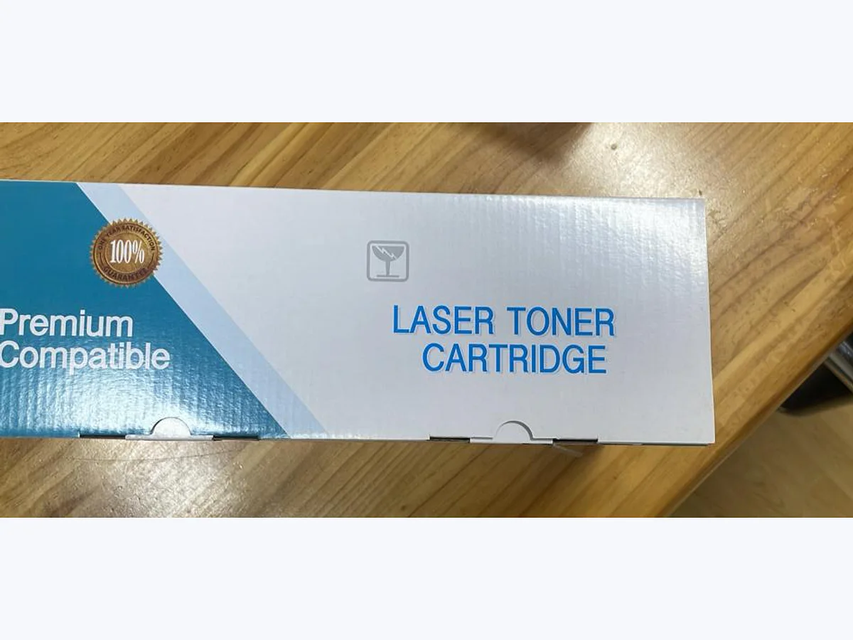 Business blue neutral packaging style for compatible toner cartridges